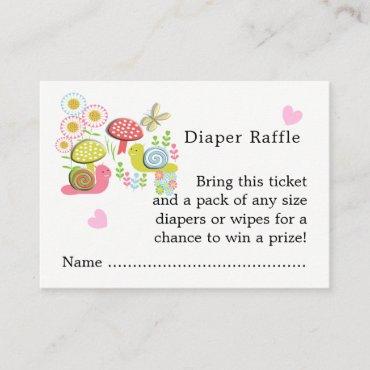 Whimsy Fairy-tale Garden Baby Shower Diaper Raffle Enclosure Card