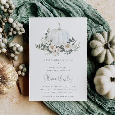 White Autumn Pumpkin Greenery