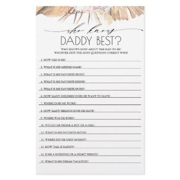 Who Knows Daddy Best Baby Shower Game