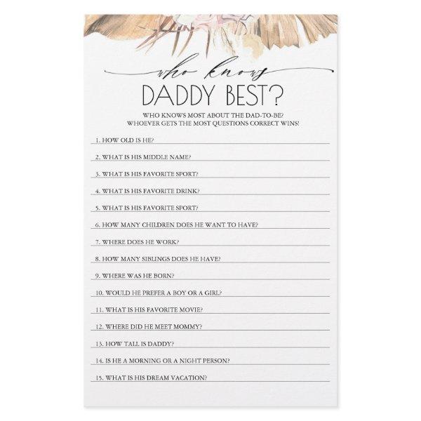 Who Knows Daddy Best Baby Shower Game