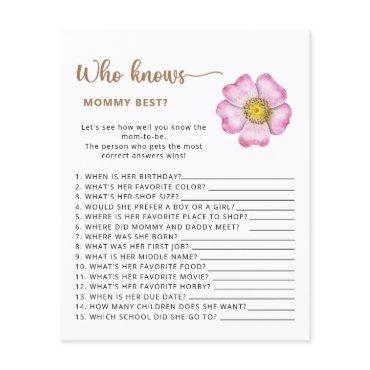 Who knows mommy best baby shower game.
