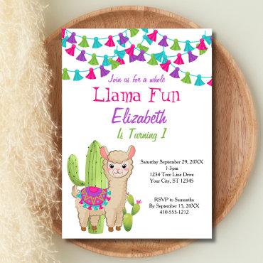 Whole Llama Fun Pink Purple Cactus