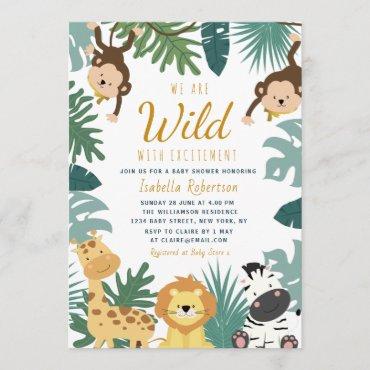 WILD EXCITEMENT | safari baby shower invitation