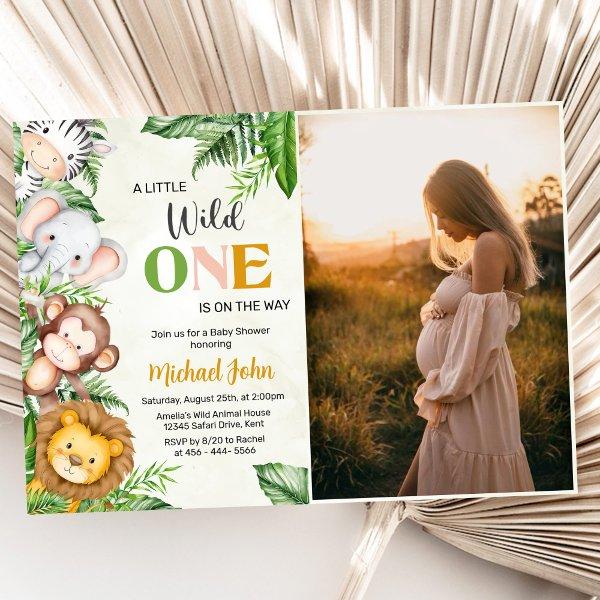 Wild One Safari Animals Baby Shower Photo