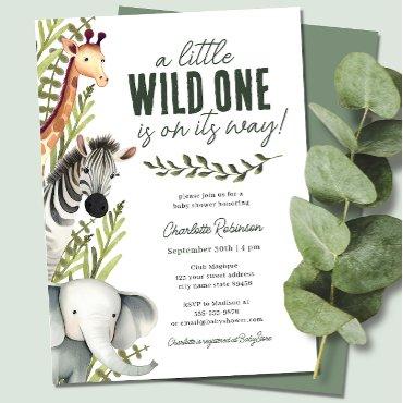 Wild One Safari Animals Boy