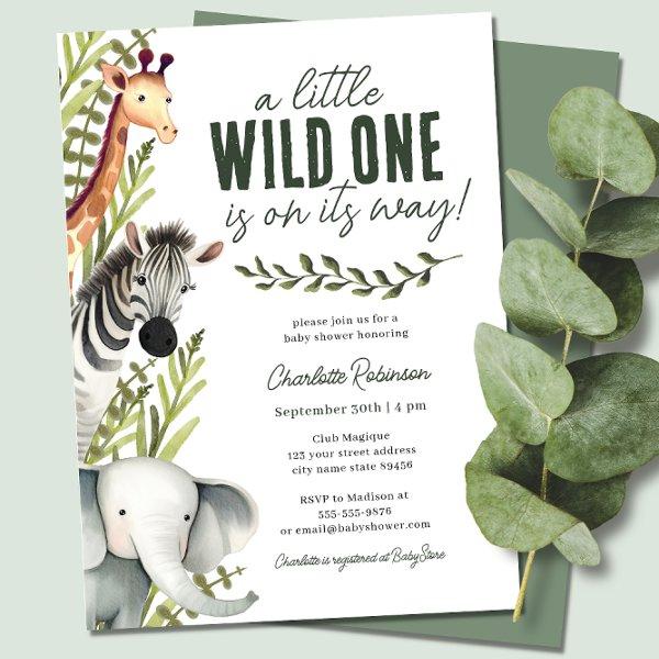 Wild One Safari Animals Boy