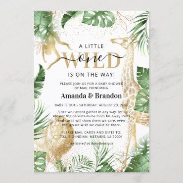 Wild One Safari Green & Gold Baby Shower By Mail