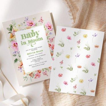 Wildflower baby in bloom baby girl shower