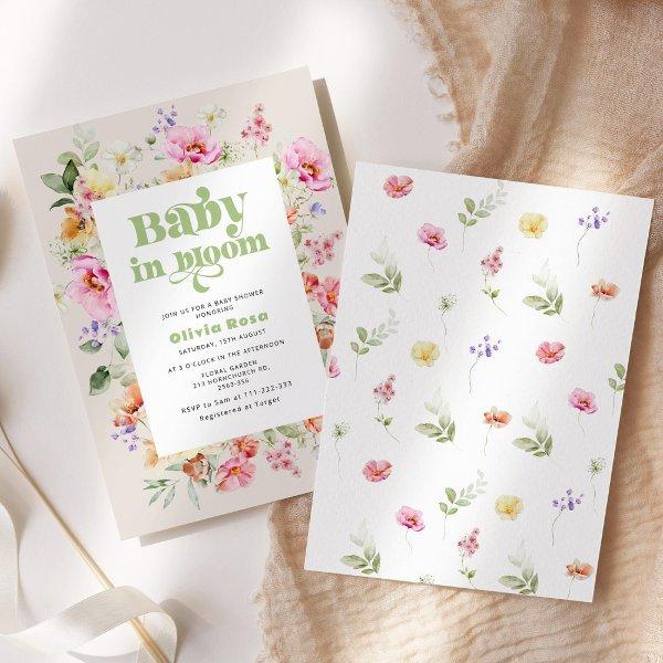 Wildflower baby in bloom baby girl shower