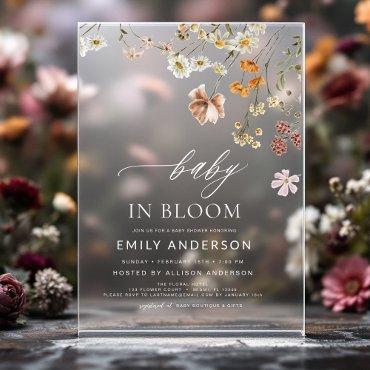 Wildflower Baby in Bloom Baby Shower Acrylic