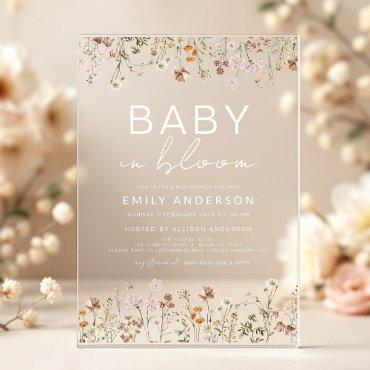 Wildflower Baby in Bloom Baby Shower Acrylic