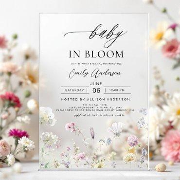 Wildflower Baby in Bloom Baby Shower Garden Acrylic