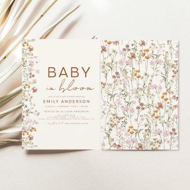 Wildflower Baby in Bloom Baby Shower Terracotta
