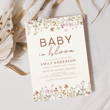 Wildflower Baby in Bloom Baby Shower Terracotta