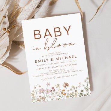 Wildflower Baby in Bloom Couples Shower Terracotta