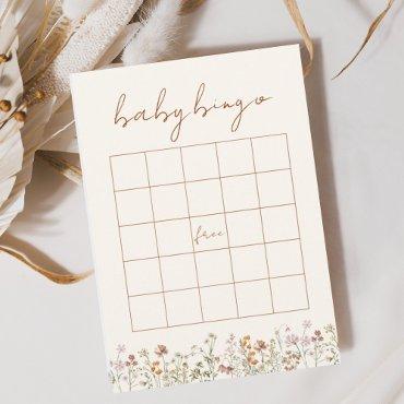 Wildflower Baby Shower Bingo Boho Garden Game