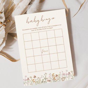 Wildflower Baby Shower Bingo Boho Garden Game