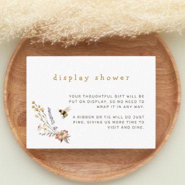 Wildflower Bee Floral Display Shower Enclosure Card