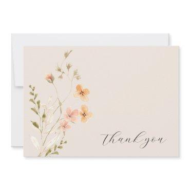 Wildflower Boho Baby Shower Thank You Card