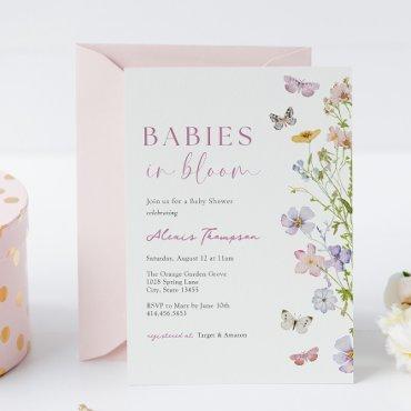 Wildflower Butterfly Babies in Bloom Twin Shower