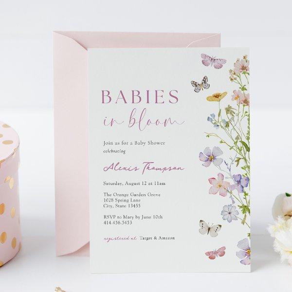 Wildflower Butterfly Babies in Bloom Twin Shower