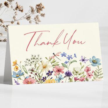 Wildflower Wild Flowers Floral Garden Baby Shower Thank You Card