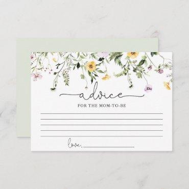 Wildflowers romantic floral Advice for mom parents Enclosure Card