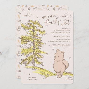 Winnie the Pooh | We Can Bearly Wait Baby Shower Invitation