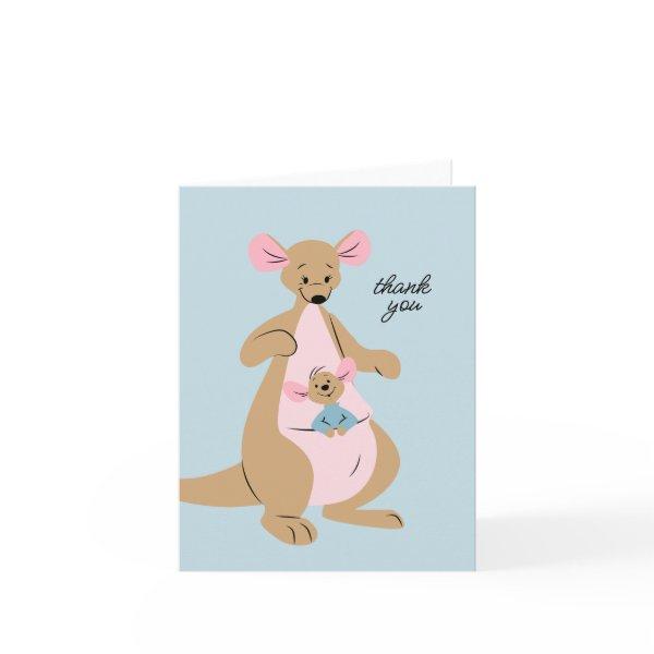 Winnie the Pooh's Kanga & Roo | Boy Shower Thank You Card