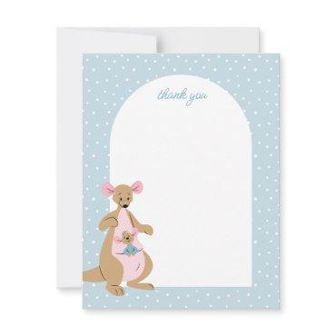 Winnie the Pooh's Kanga & Roo | Boy Shower Thank You Card