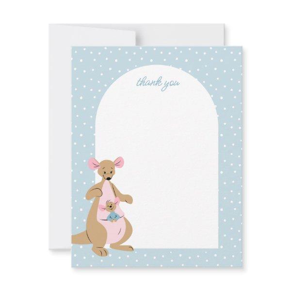Winnie the Pooh's Kanga & Roo | Boy Shower Thank You Card
