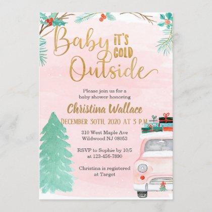 Winter Baby Shower Invitations for Girls