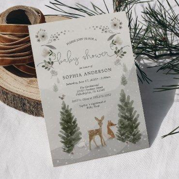 Winter Boho Woodland  Card
