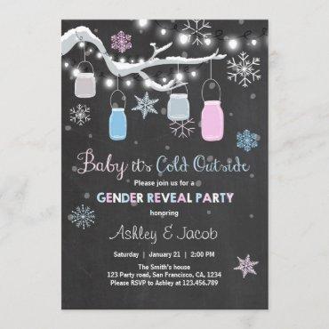 Winter Gender reveal  It's Cold Outside