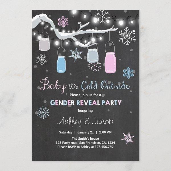 Winter Gender reveal  It's Cold Outside