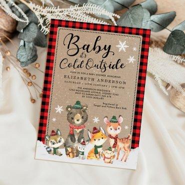 Winter Lumberjack Woodland Animals