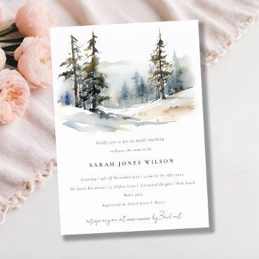 Winter Pine Trees Snow Landscape