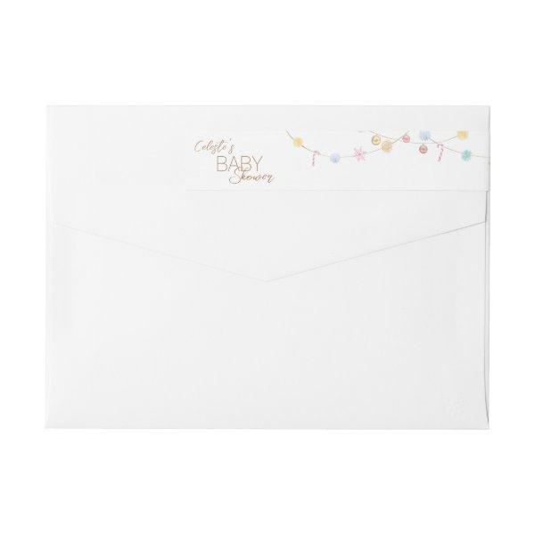 Winter Wonderland Baby Shower Return Address Wrap Around Label