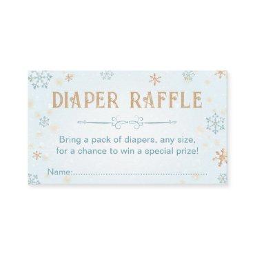 Winter Wonderland Diaper Raffle Ticket Baby Shower Enclosure Card