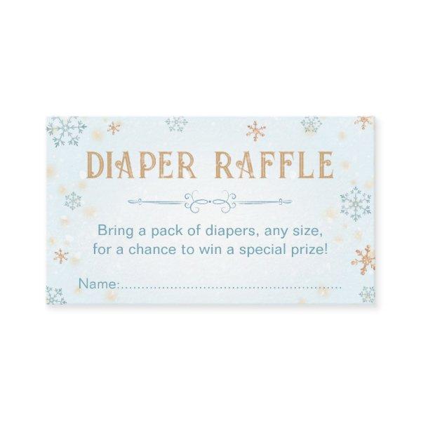 Winter Wonderland Diaper Raffle Ticket Baby Shower Enclosure Card