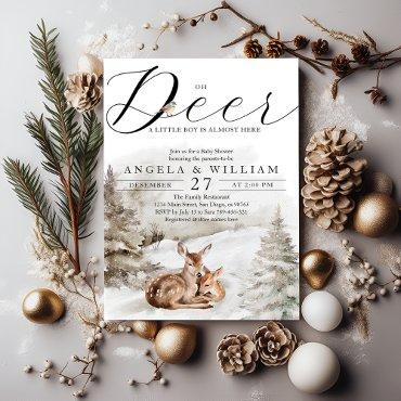 Winter Woodland Oh Deer Theme Baby Boy Shower