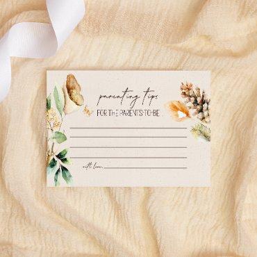 Woodland Animals Baby Shower Parenting Tips Note Card