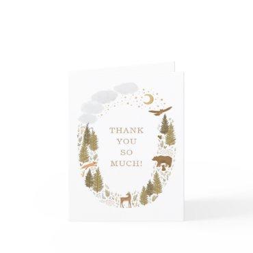 Woodland Animals Baby Shower Thank You Card