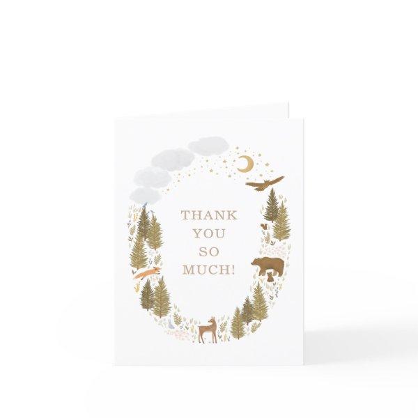 Woodland Animals Baby Shower Thank You Card