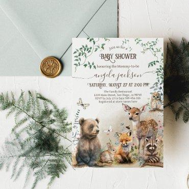 Woodland animals forest greenery