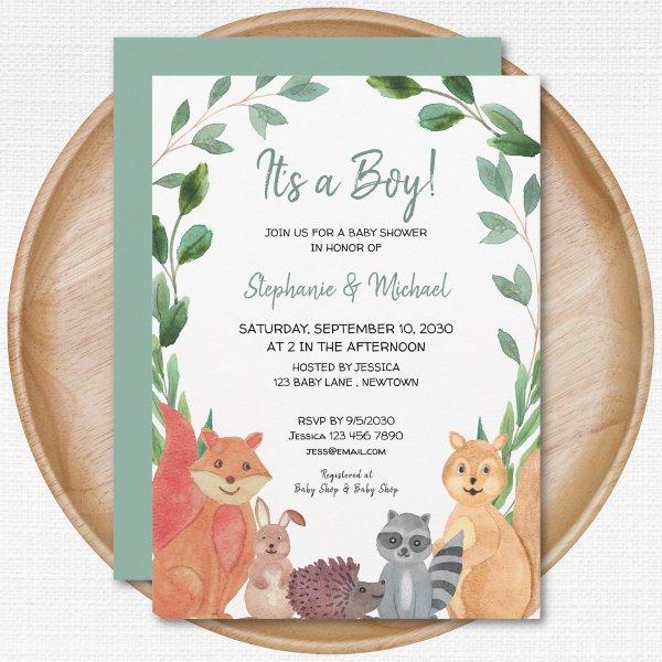 Woodland Animals It's A Boy Couples