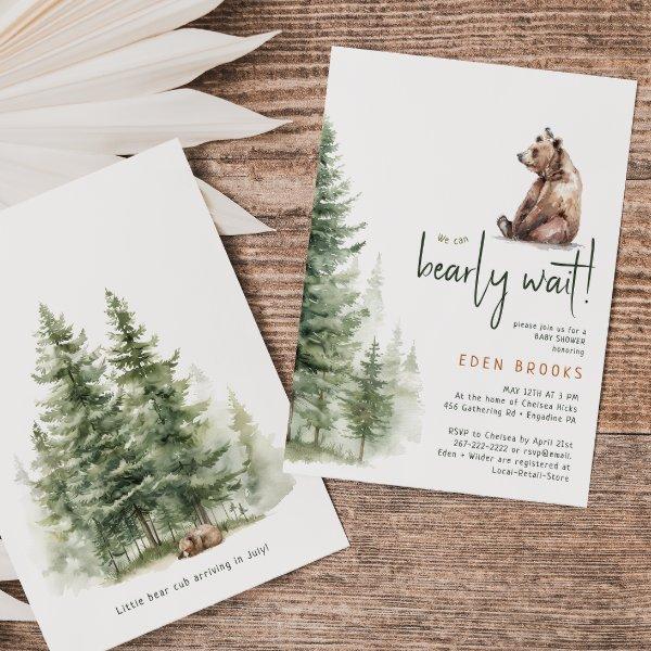 Woodland Animals "We Can Bearly Wait!"