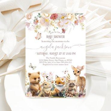 Woodland animals wildflower Girl