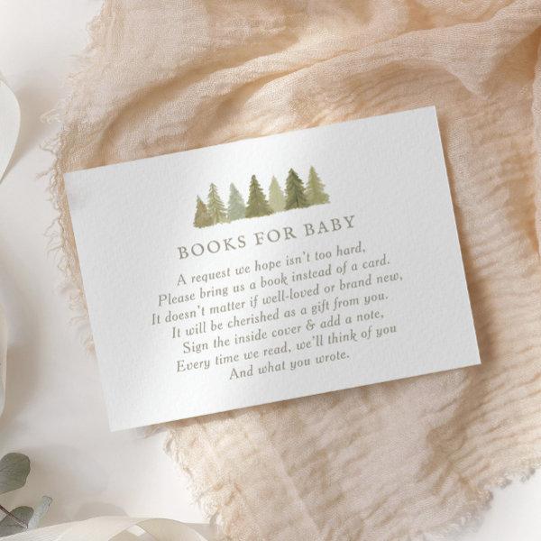 Woodland Baby Shower Books for Baby Request Enclosure Card