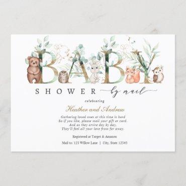 Woodland Baby Shower by Mail Forest Animals